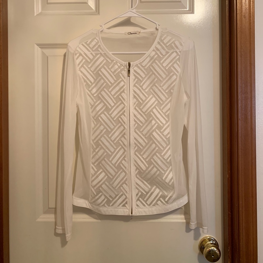 Carmen zip up over blouse size L
